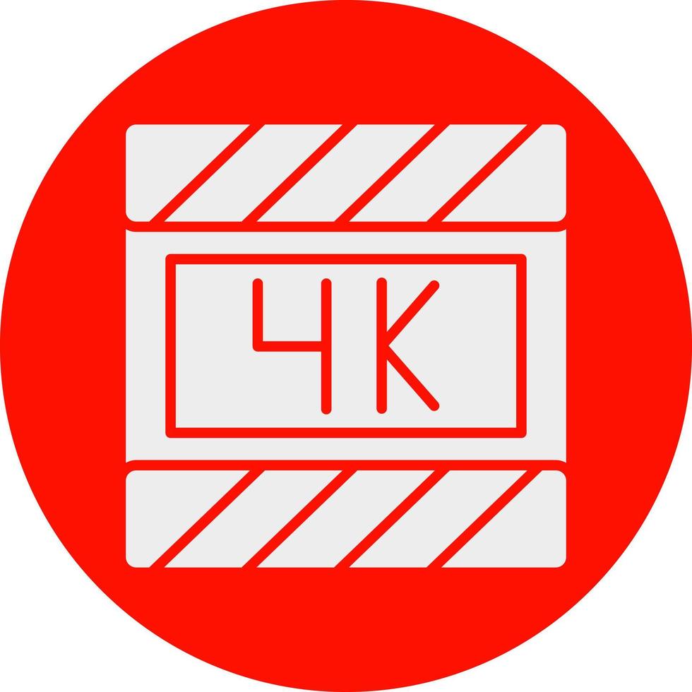 4k Film Vector Icon Design