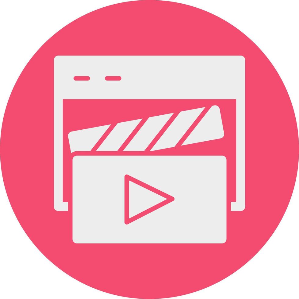 Video Player Vector Icon Design