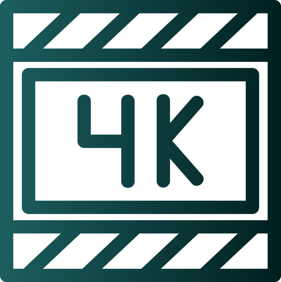 4k Film Vector Icon Design