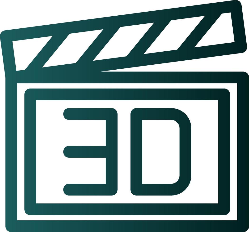 diseño de icono de vector de película 3d