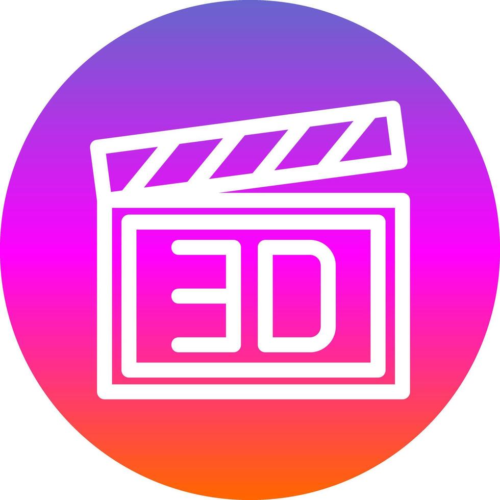 3d Film Vector Icon Design