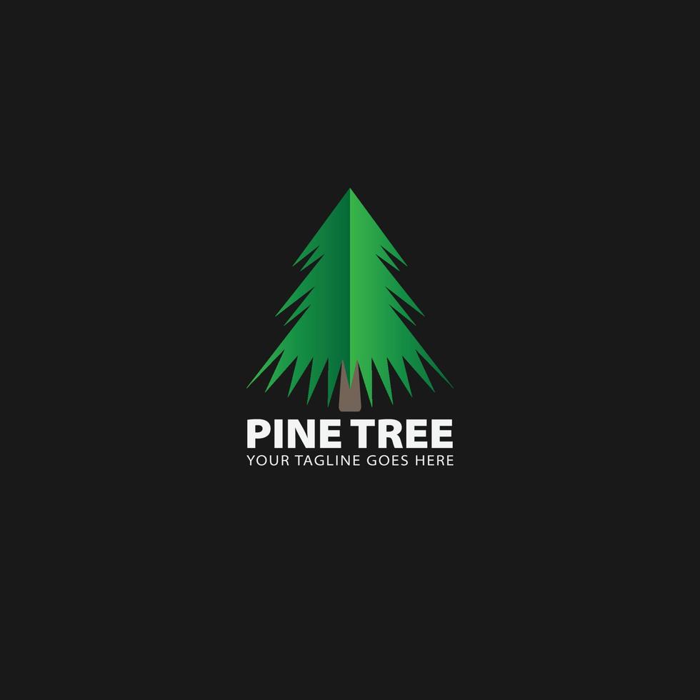 Pine tree logo design vector image