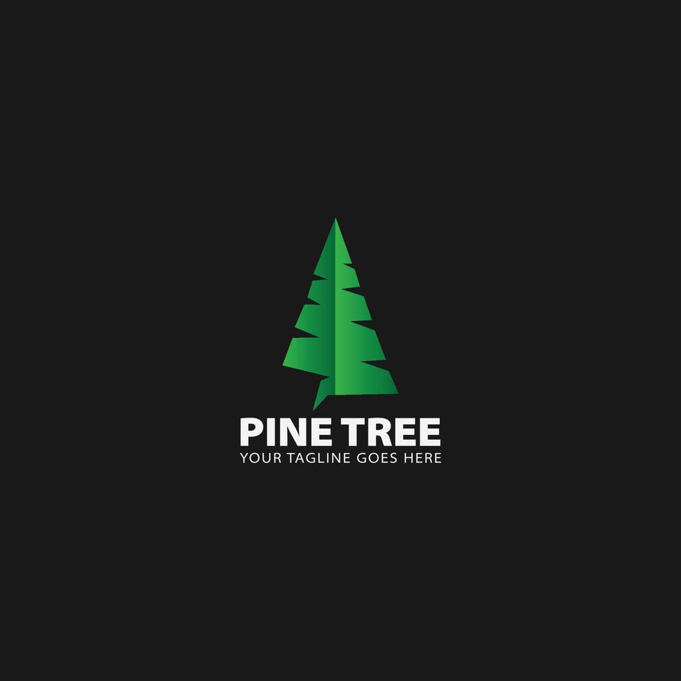 Pine tree logo design vector image