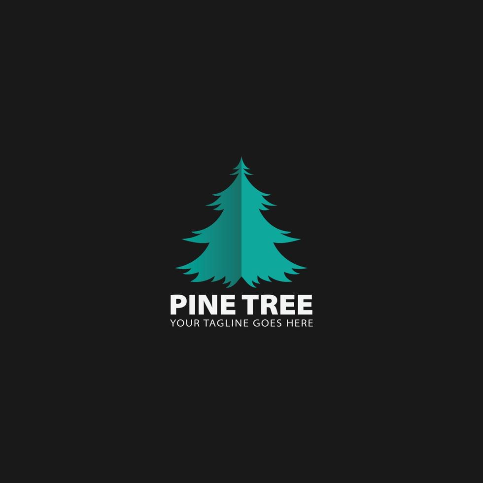 imagen vectorial de diseño de logotipo de pino vector