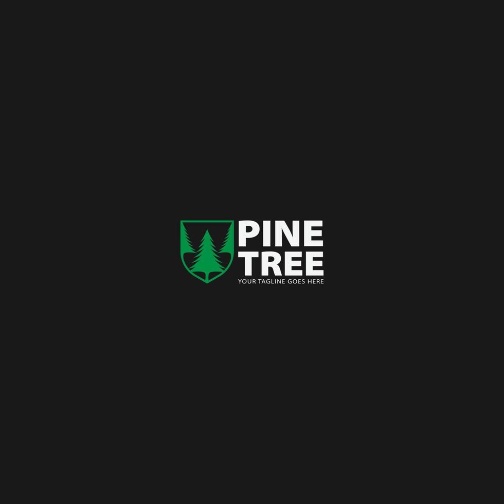 imagen vectorial de diseño de logotipo de pino vector