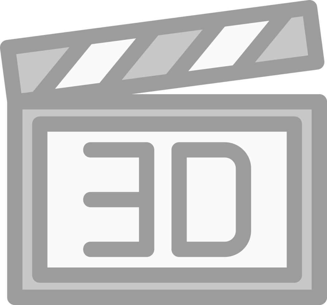 diseño de icono de vector de película 3d