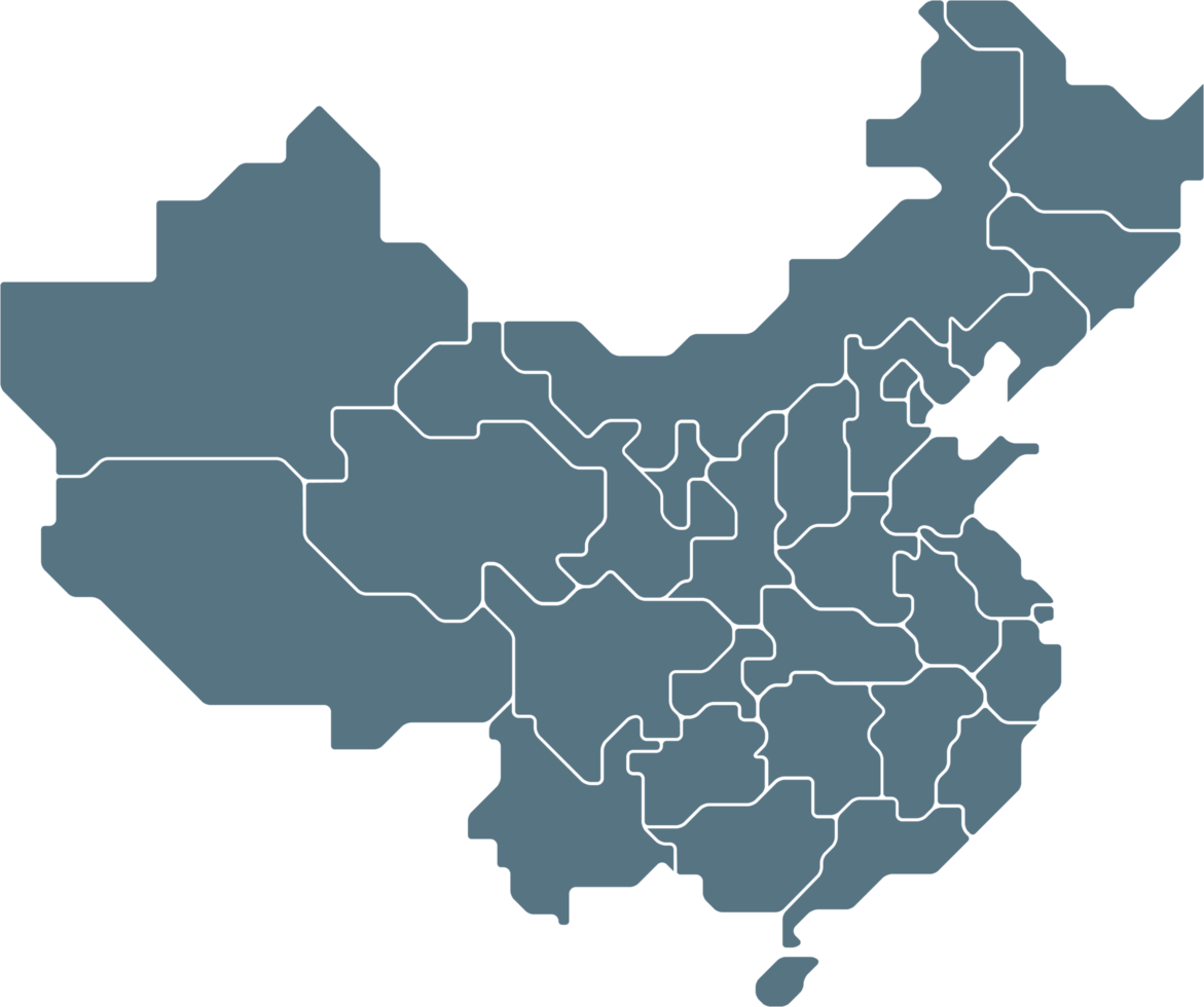 outline drawing of china map. 15714906 PNG