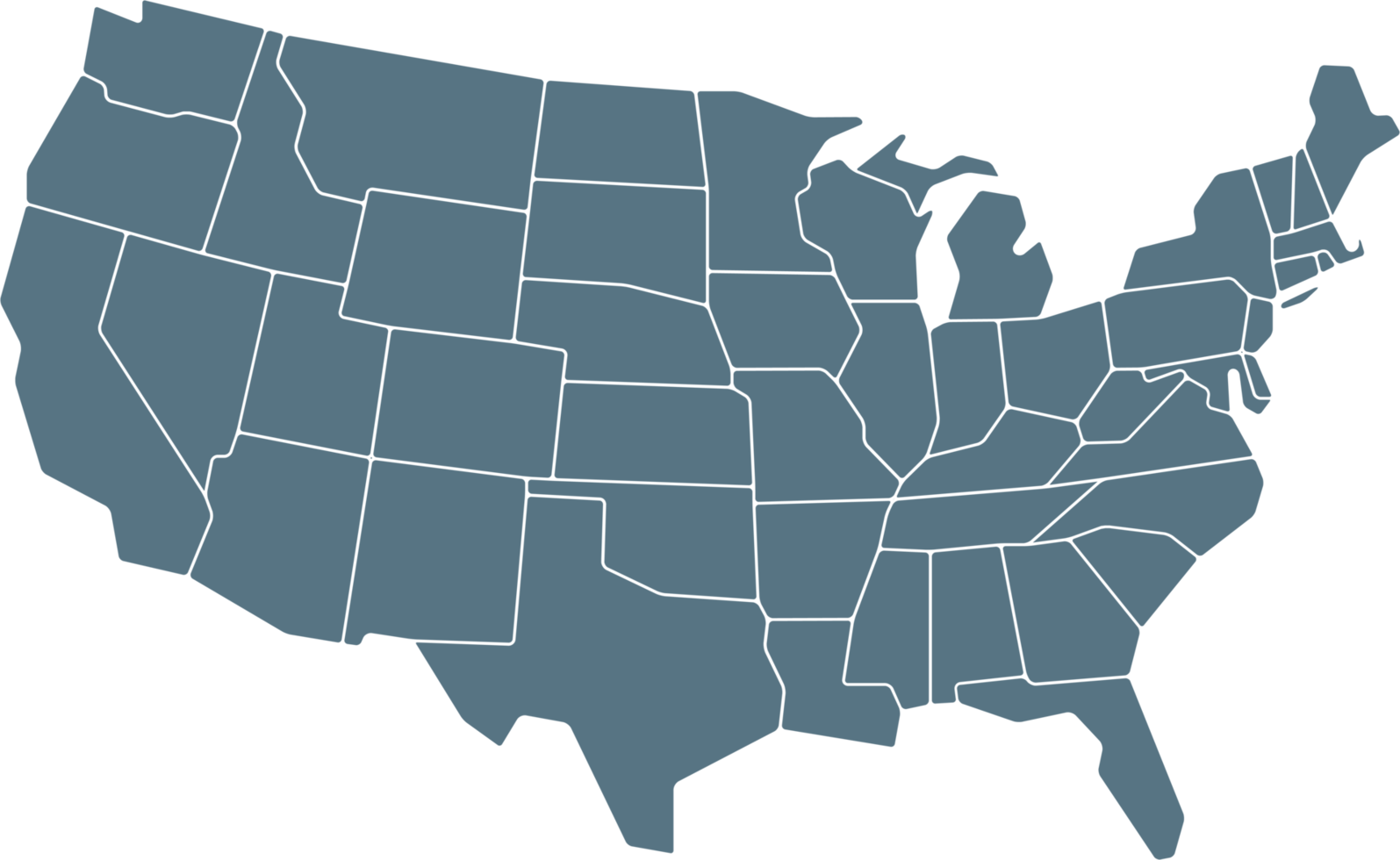 outline drawing of usa map. png