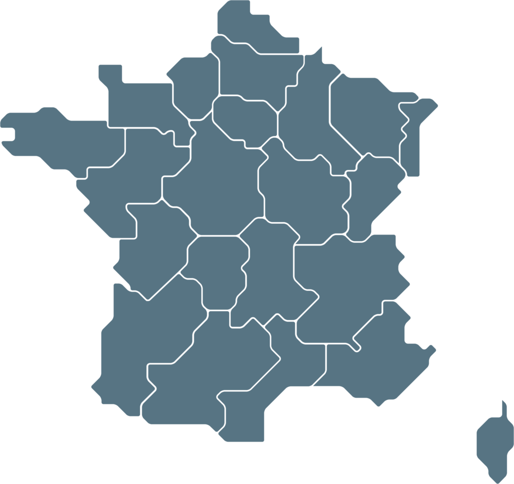 dessin de contour de la carte de france. png