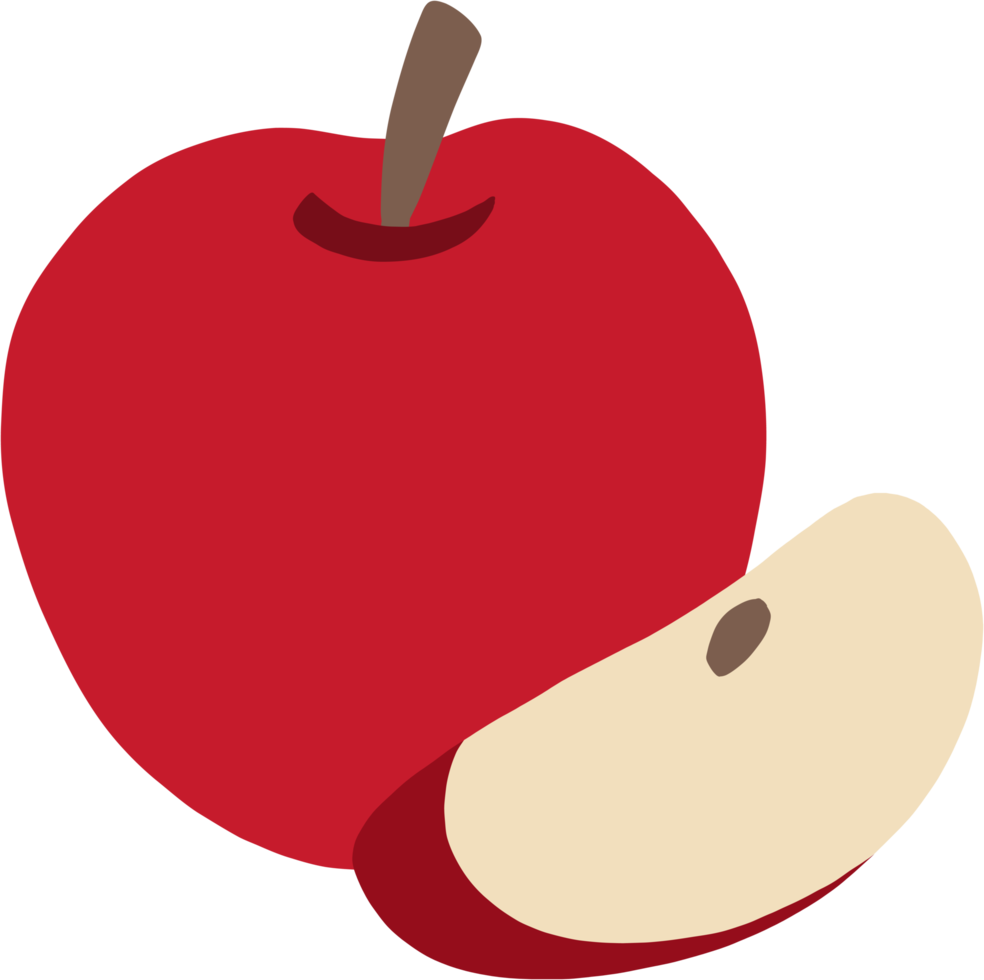 Einfachheit Apple Freihandzeichnen flaches Design. png