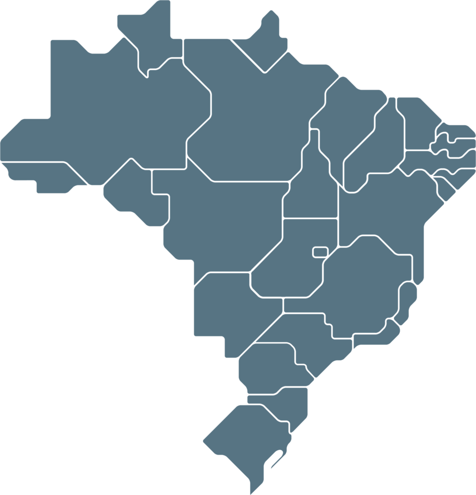 desenho de contorno do mapa do brasil. png