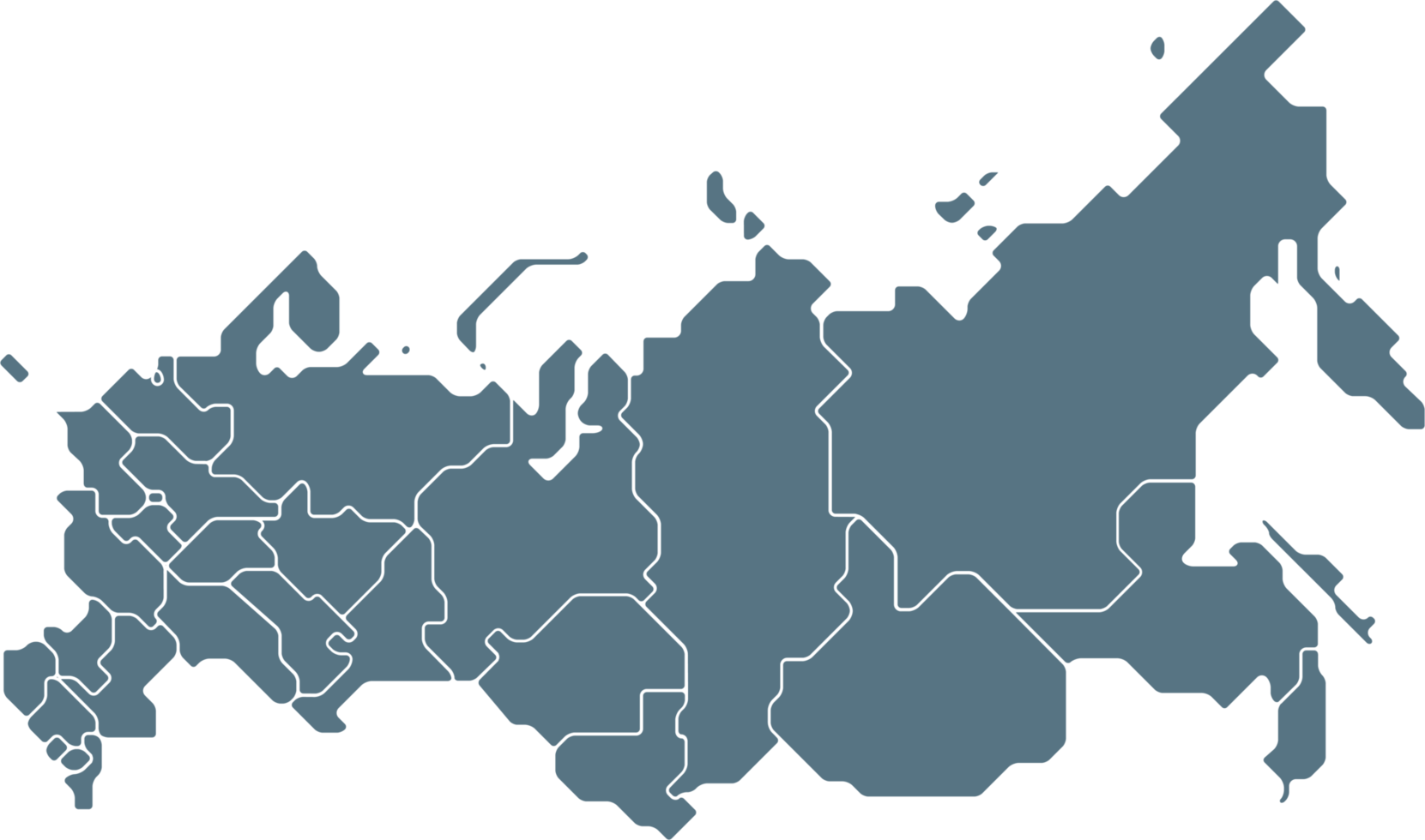 desenho de contorno do mapa da rússia. png