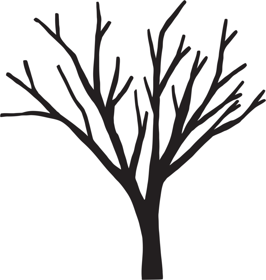 eenvoud dood boom uit de vrije hand tekening. png