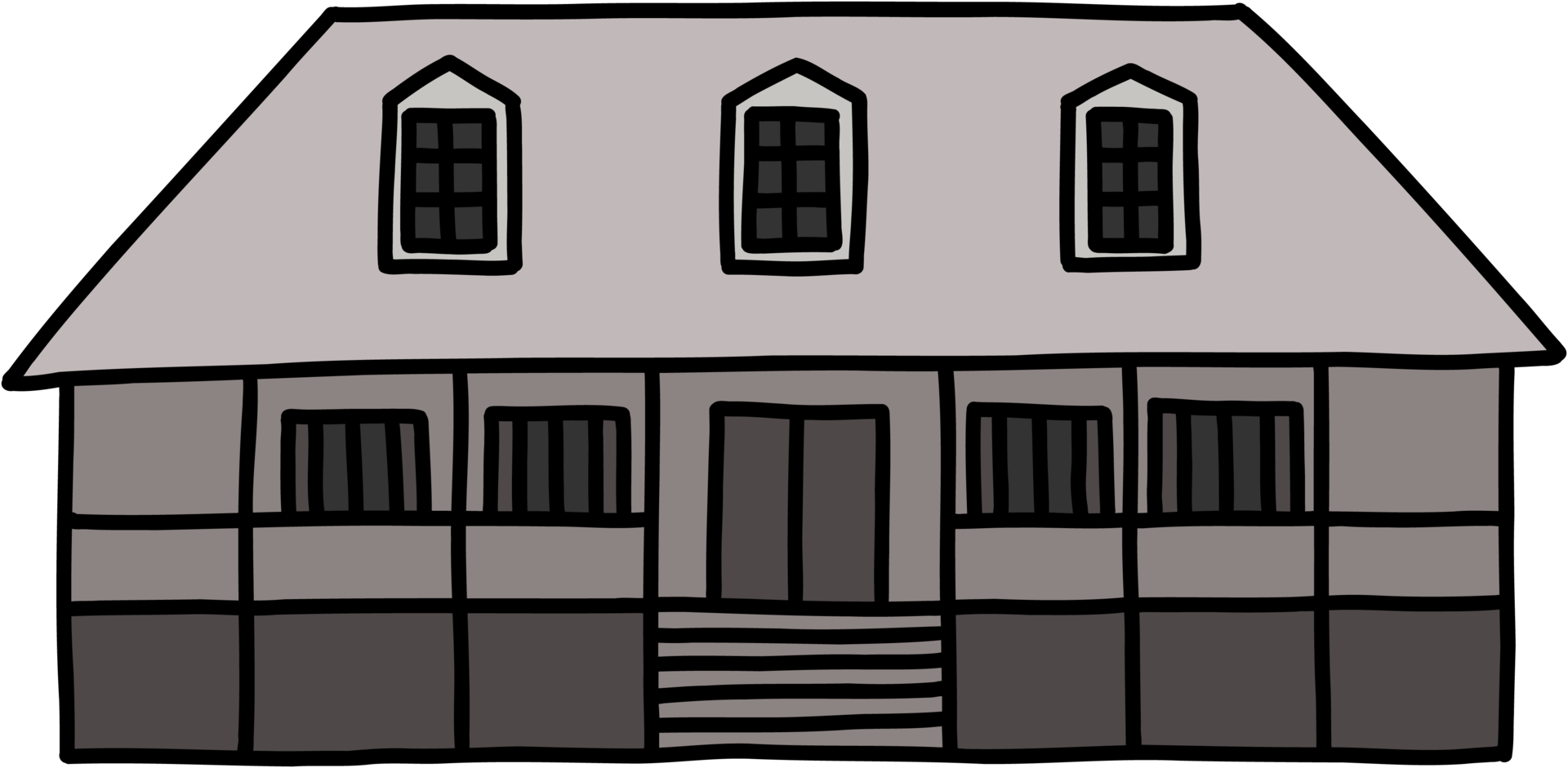 doodle freehand drawing of a retro house. 15715197 PNG