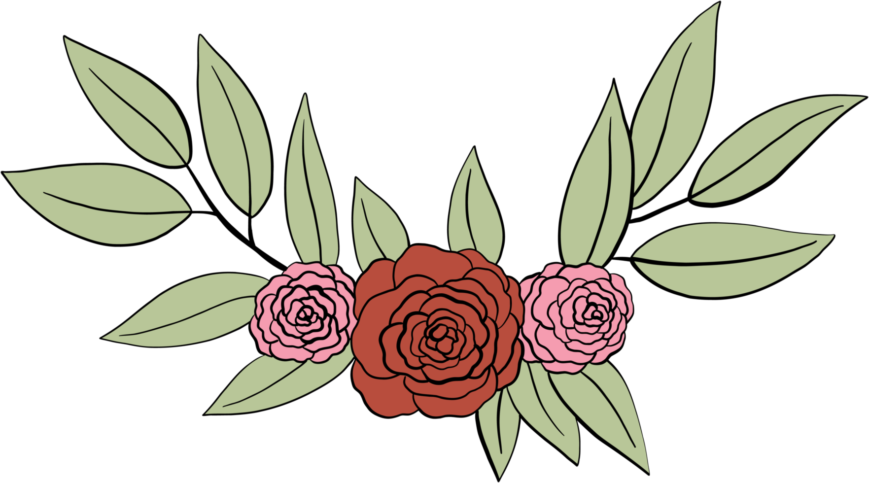 decorated floral drawing png