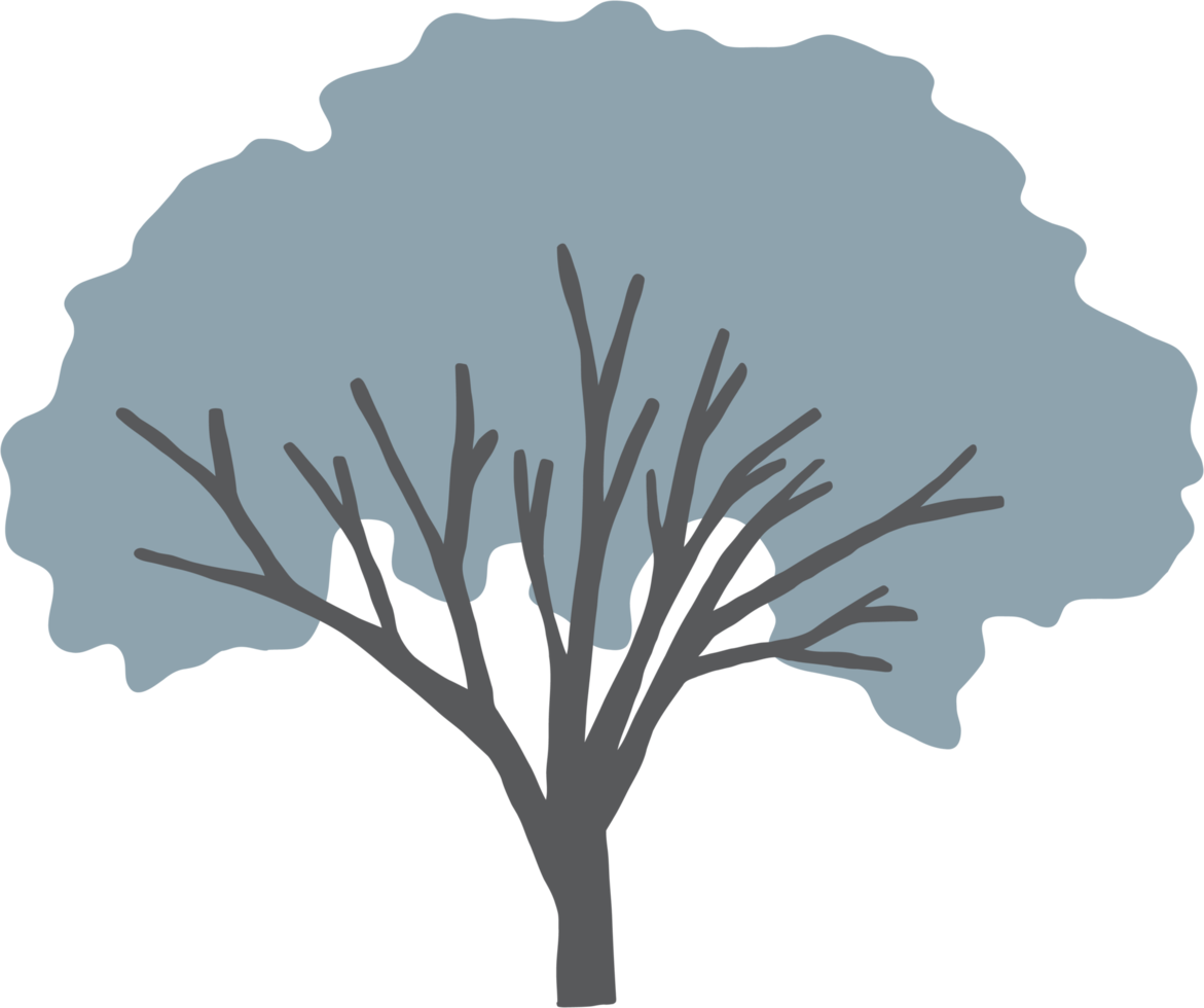 eenvoud boom uit de vrije hand tekening png