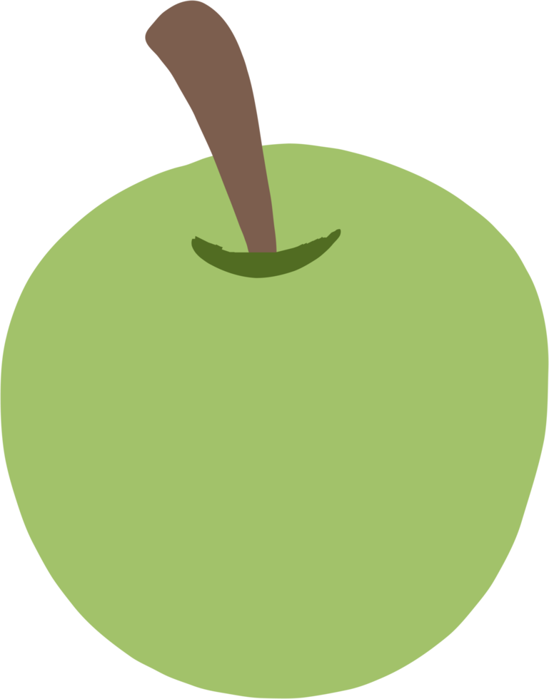 simplicité pomme dessin à main levée design plat. png