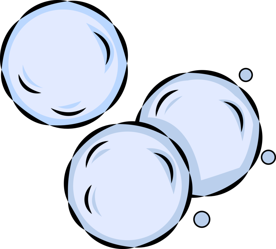 conjunto de bolas de nieve elemento de diseño de nieve de invierno png