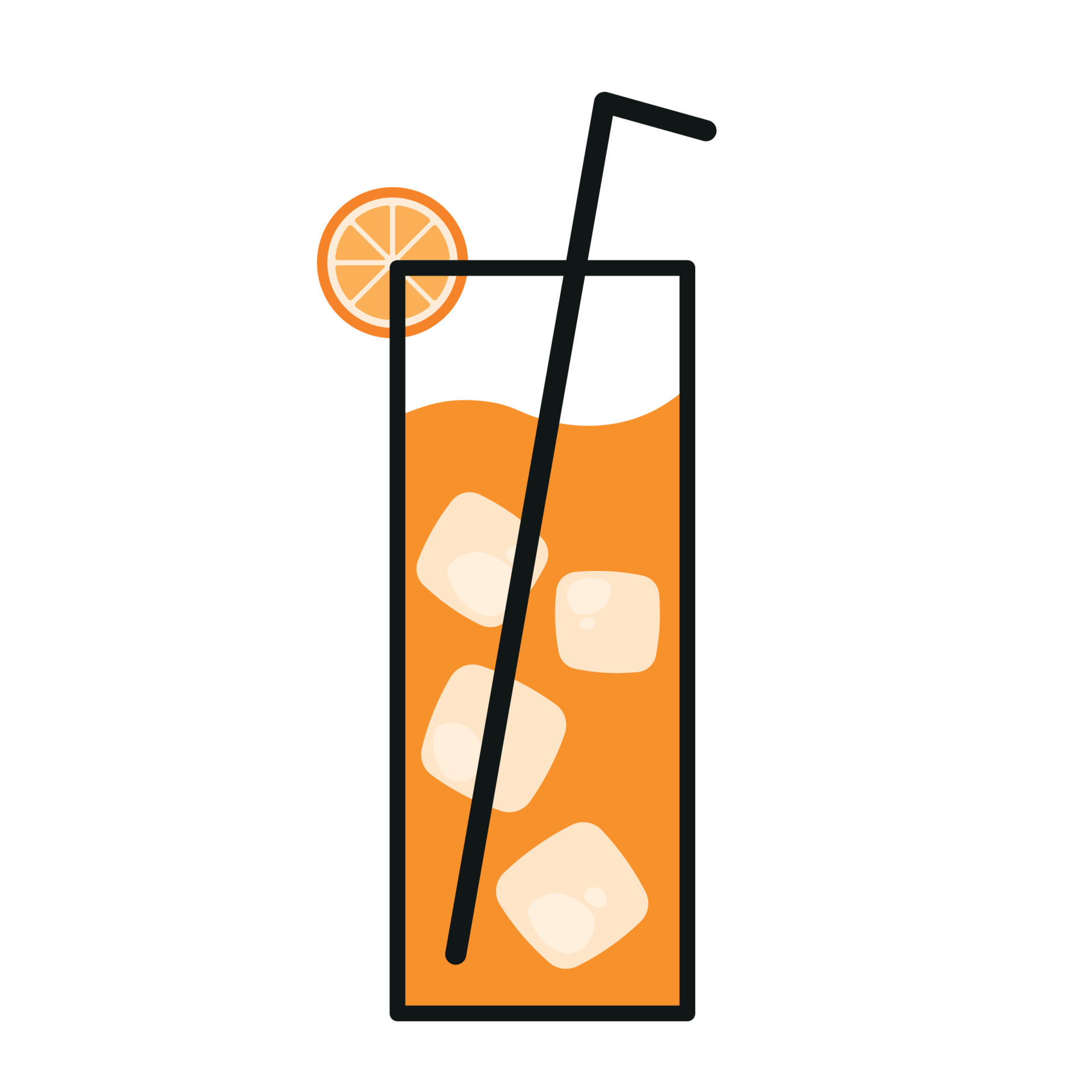 Ice Cocktail Drink and Beverage Icon Clipart Vector Illustration for