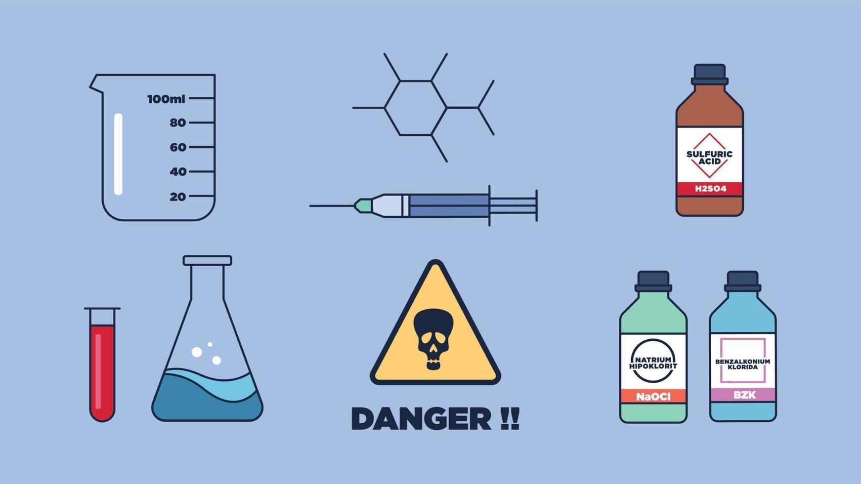 dangerous laboratory icon vector