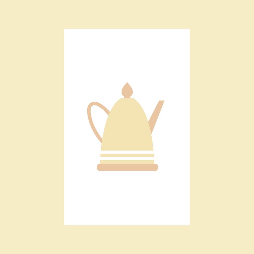 yellow teapot vector