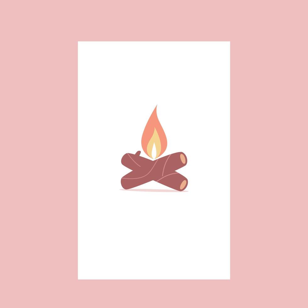 fire and wood vector