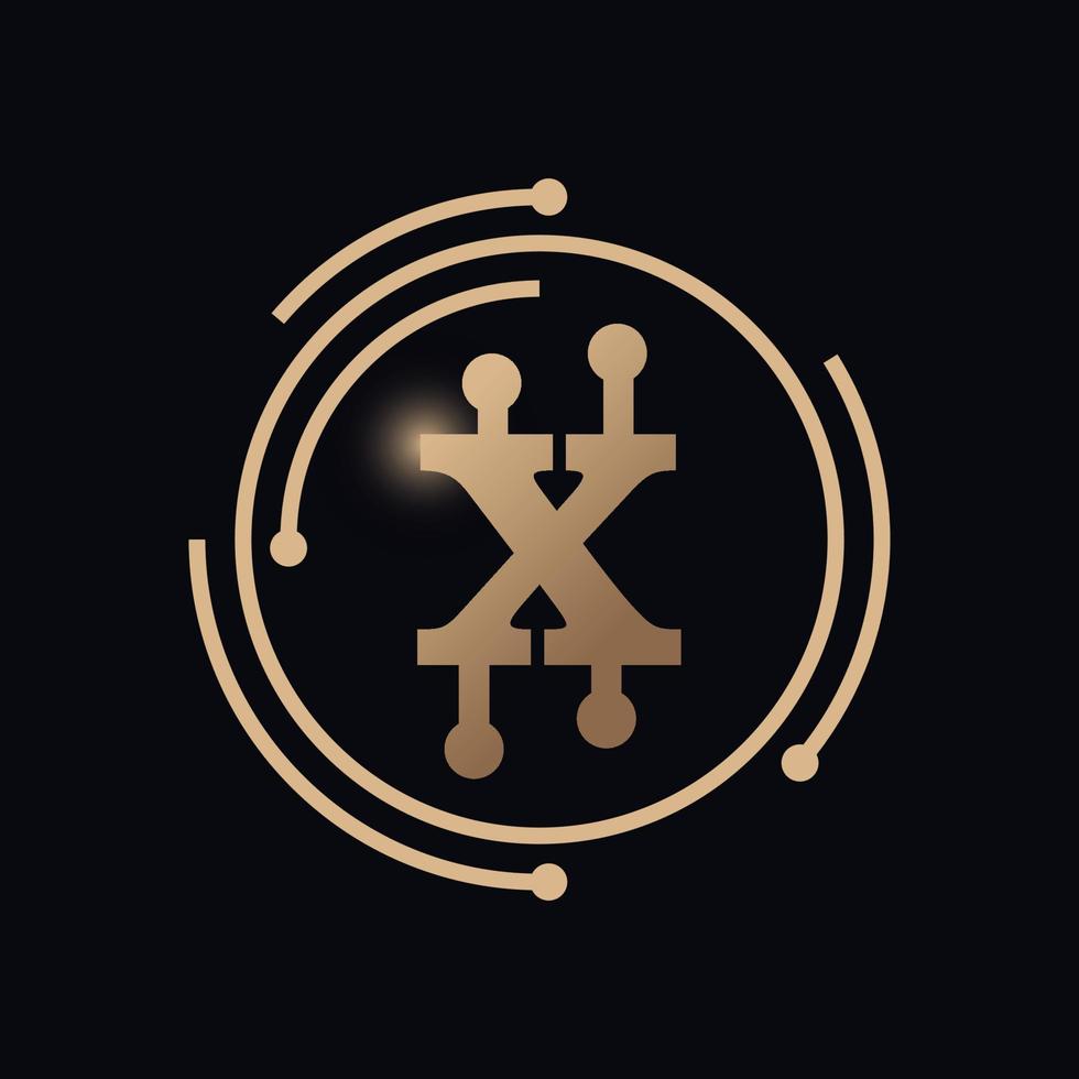 Alphabet X Crypto Currency vector