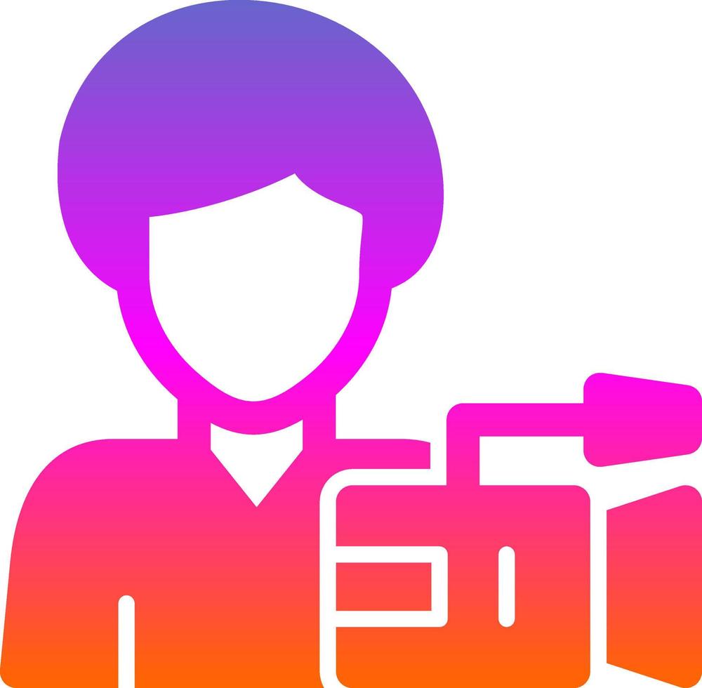 Camera Operator Vector Icon Design