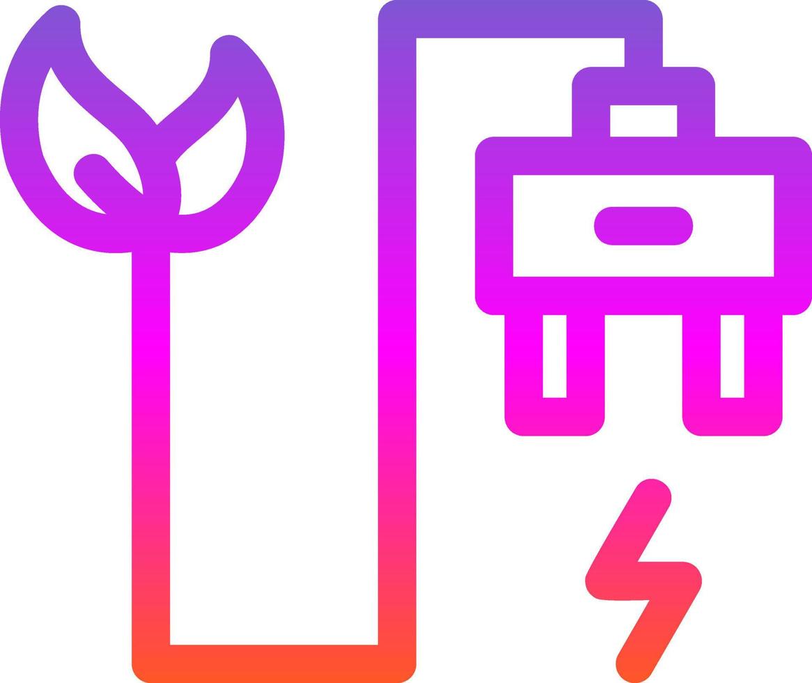 Eco Power Socket Flat Icon vector