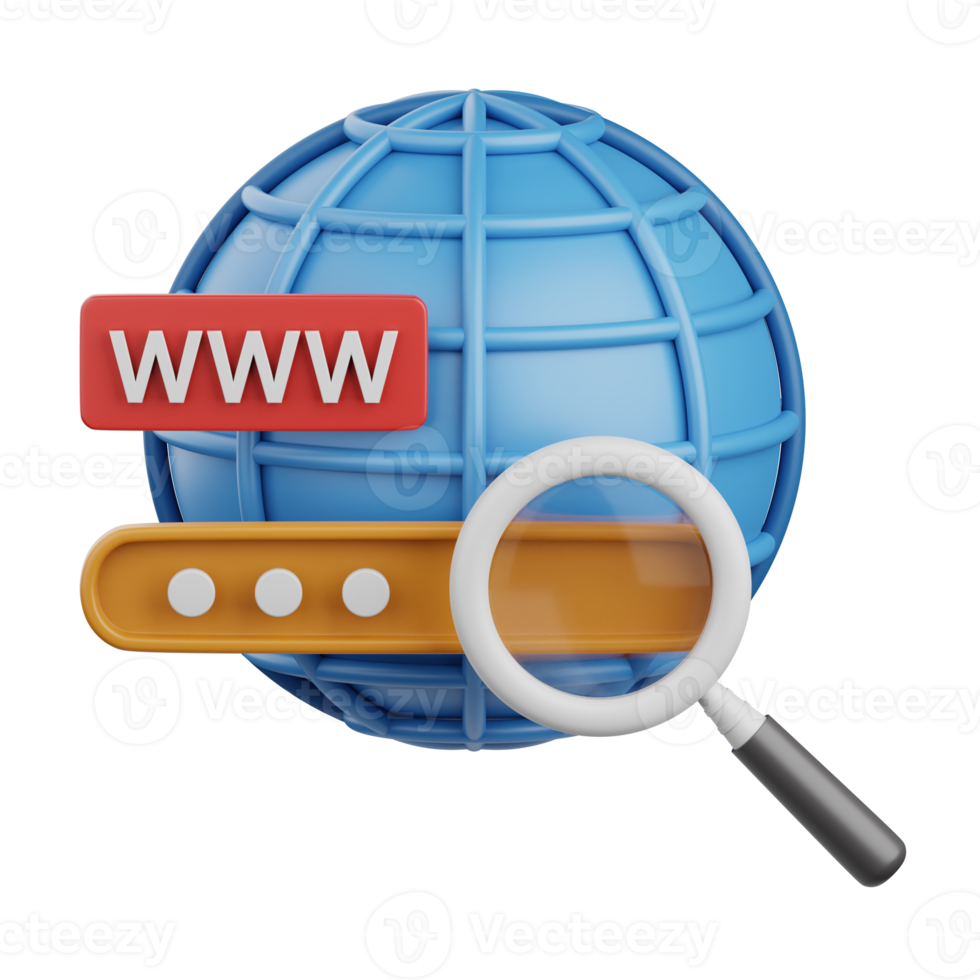 3d rendering browser isolated useful for marketing, advertising, advertisement and promotion design png