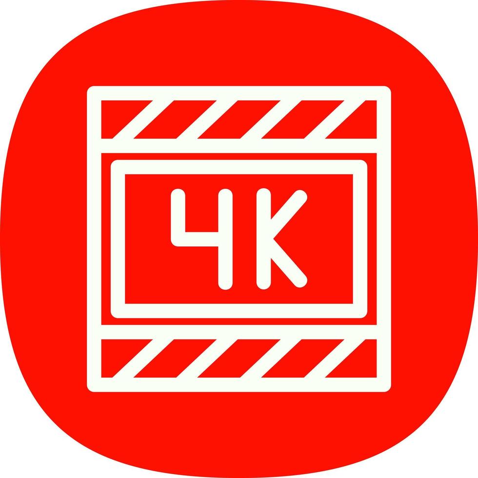 4k Film Vector Icon Design