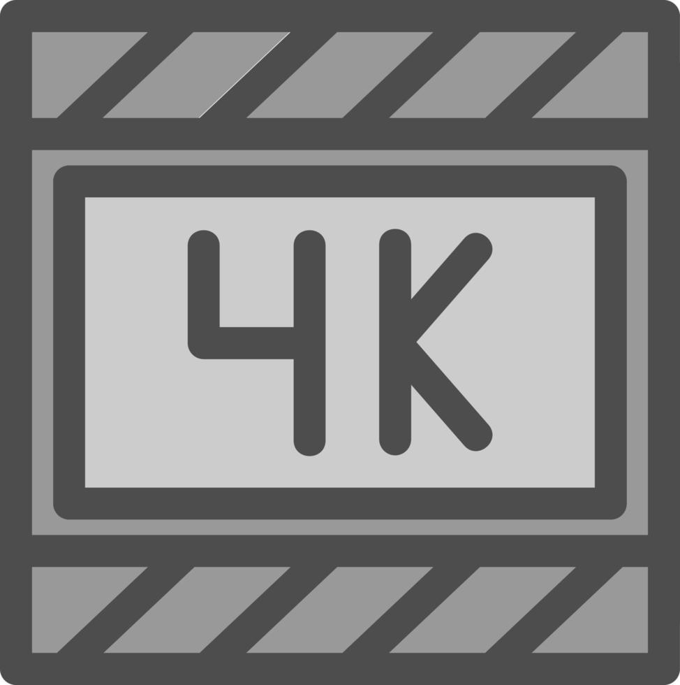 4k Film Vector Icon Design