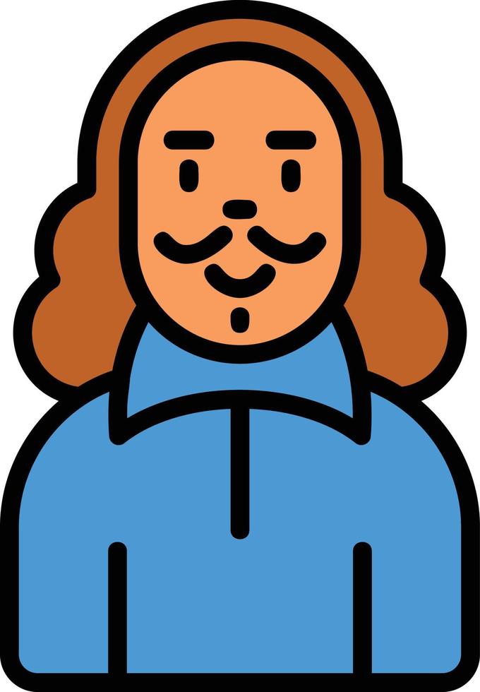 Shakespeare Line Filled Icon vector