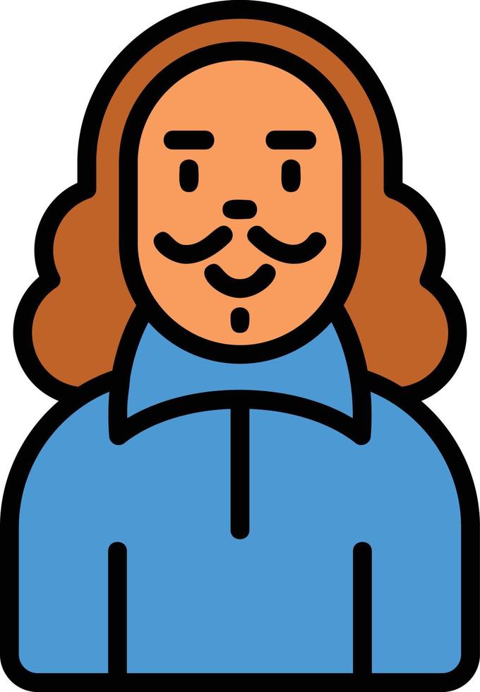 Shakespeare Line Filled Icon vector