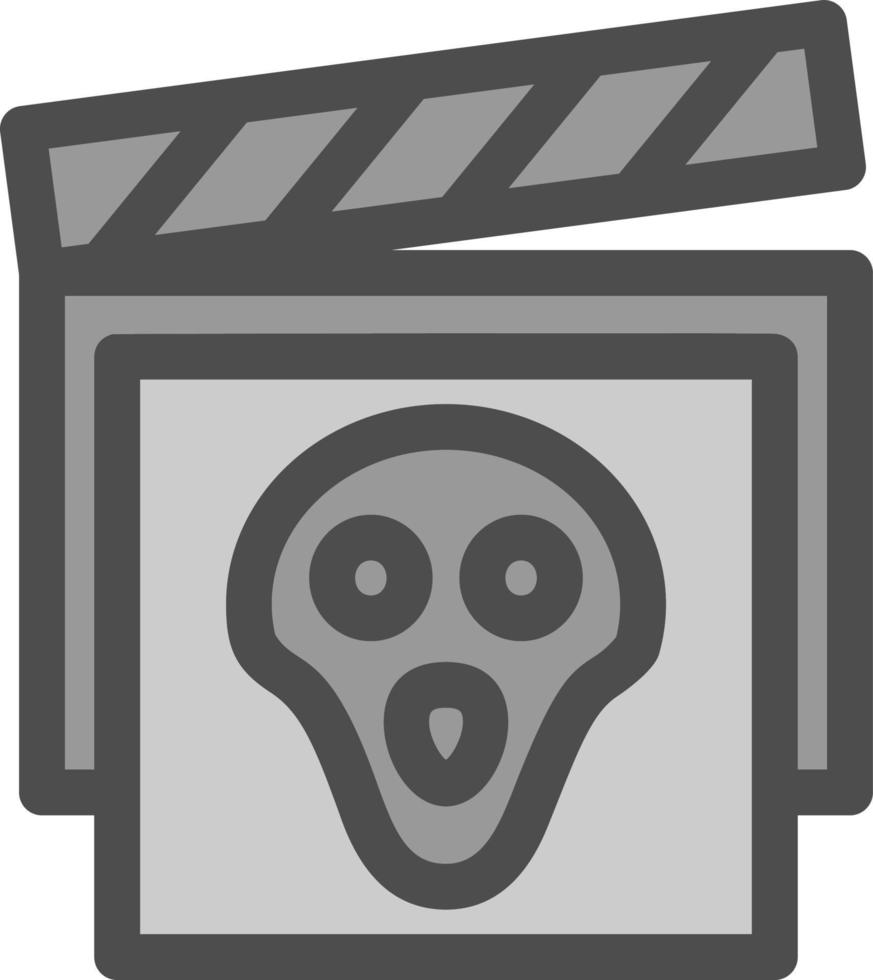 diseño de icono de vector de película de terror