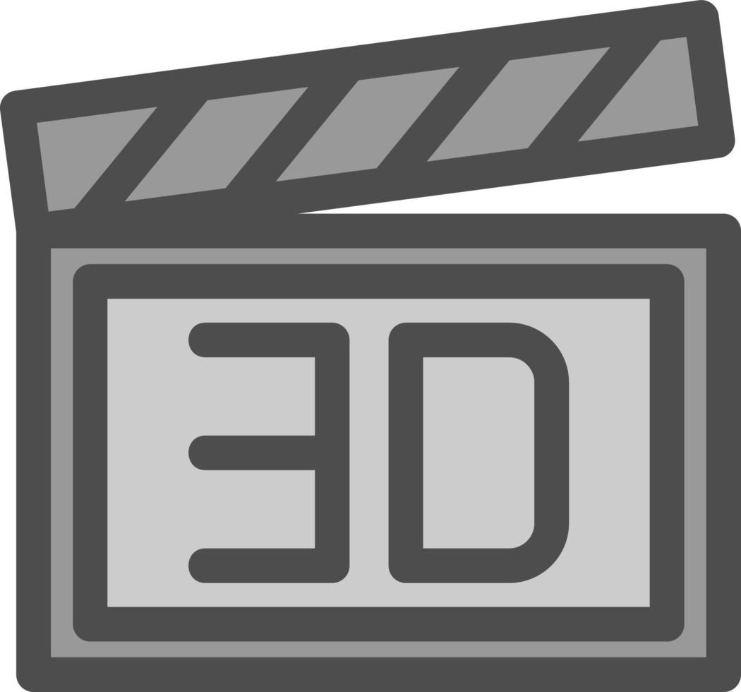 diseño de icono de vector de película 3d