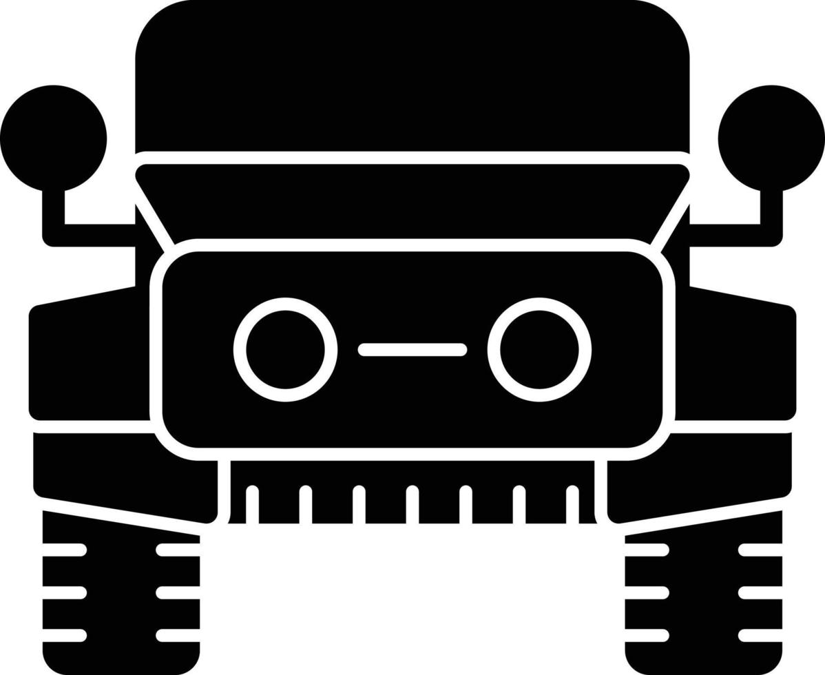 Jeep Glyph Icon vector