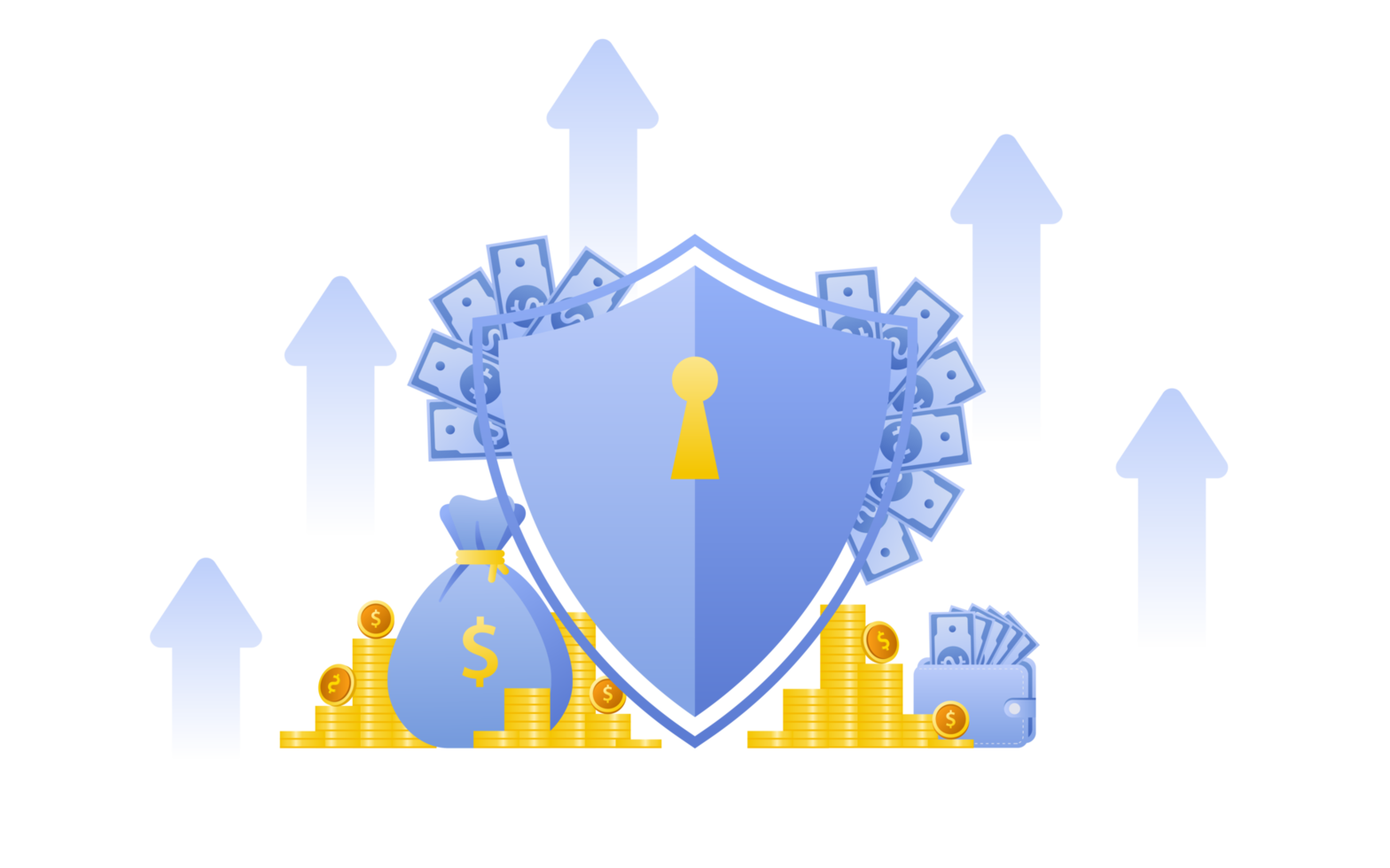 Financial management concept and investment, Flat design of payment and finance with money, cash, banknote, calculator and credit card. png