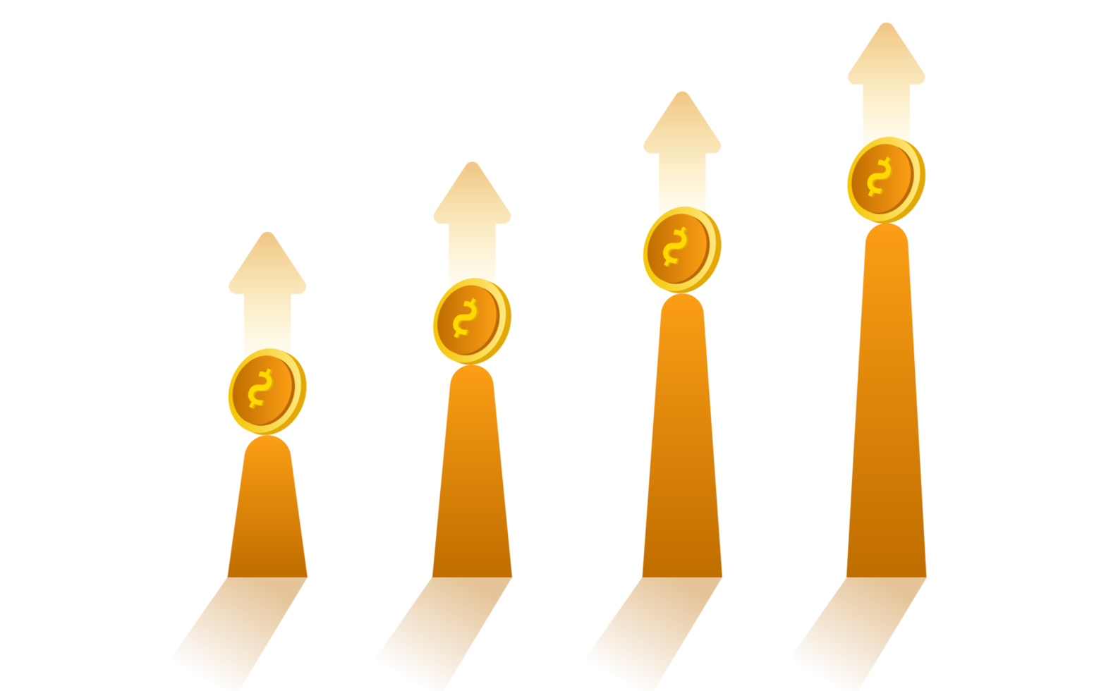 Financial management concept and investment, Flat design of pile coins or stack of coins. png