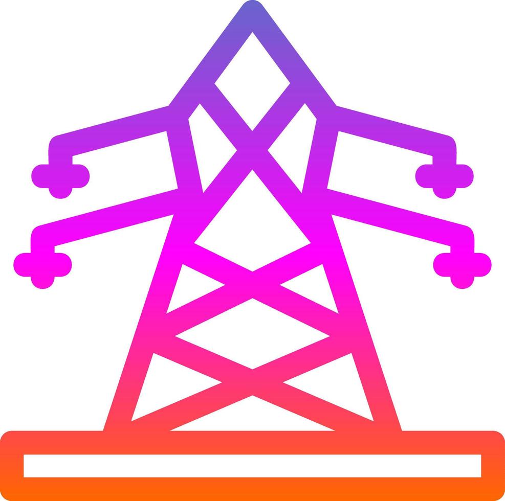 Electric Tower Flat Icon vector