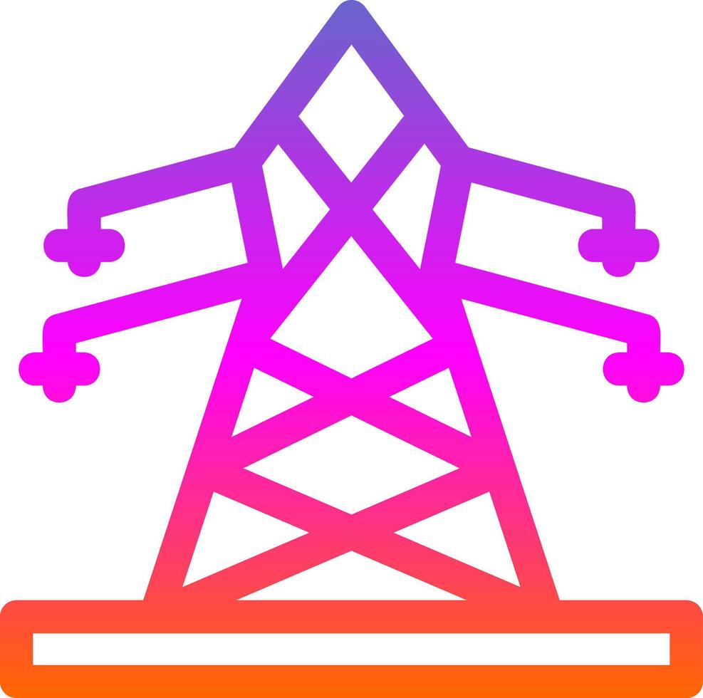 Electric Tower Flat Icon vector