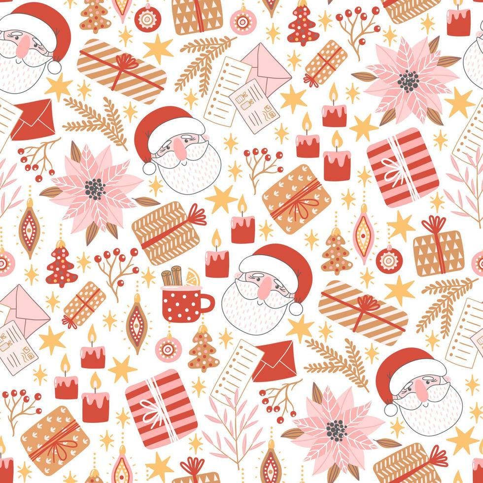 Seamless pattern for New Year and Christmas. vector