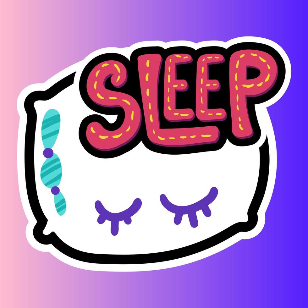 Pillow stitched frame illustration vector
