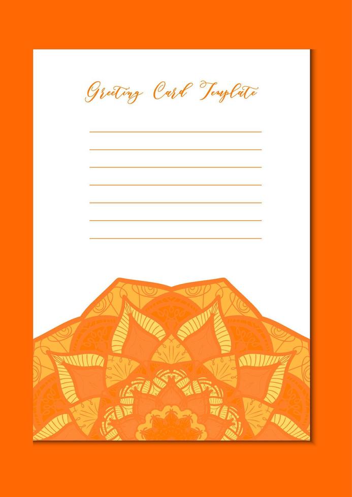 Mandala vintage template card vector