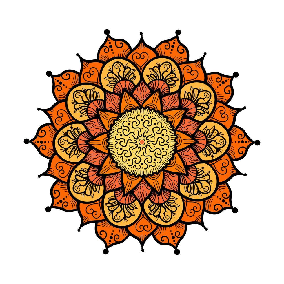 Mandala Line Template vector