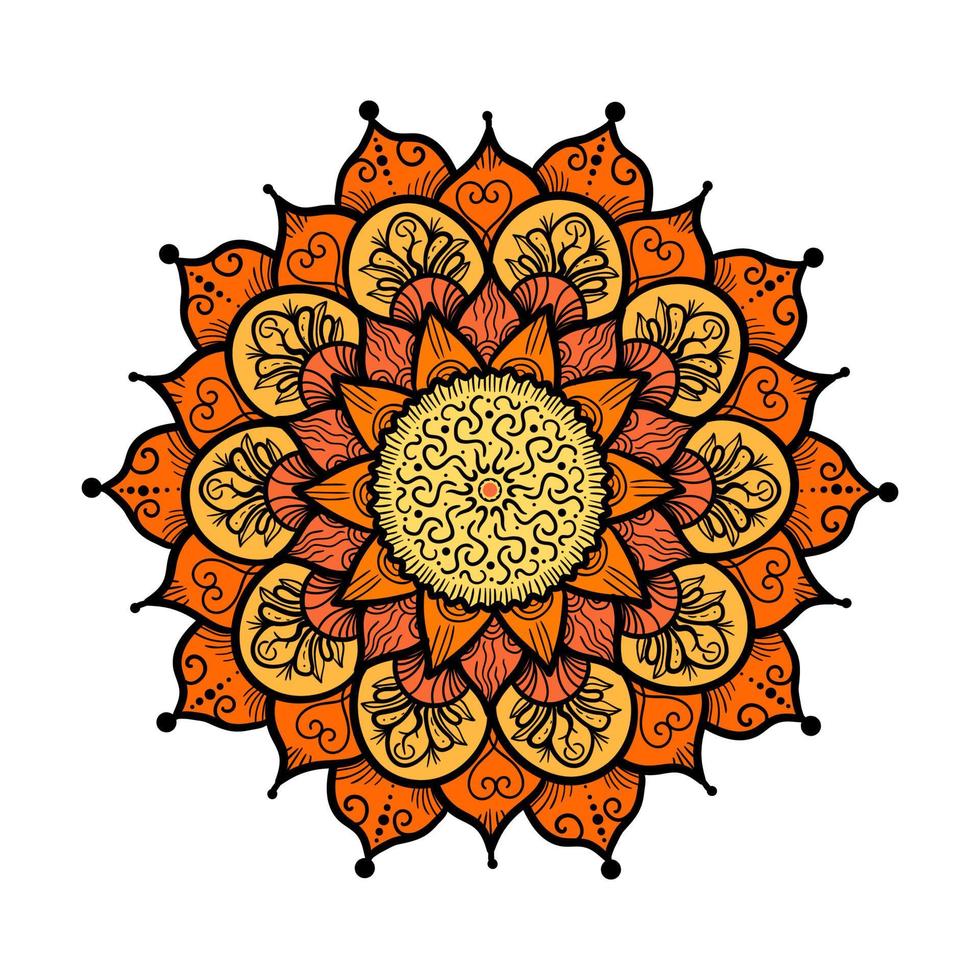 Mandala Line Template vector