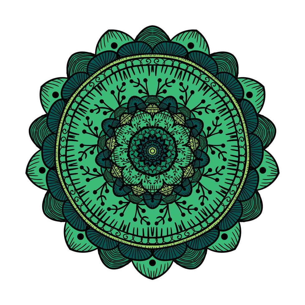 Mandala Line Template vector