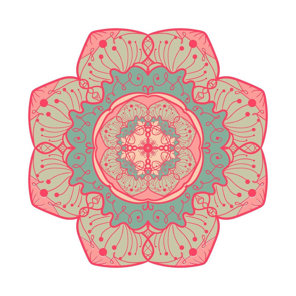 Mandala Line Template vector