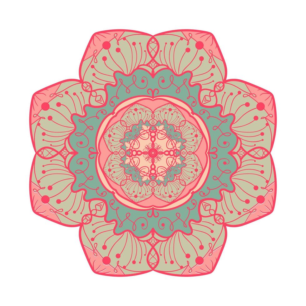 Mandala Line Template vector