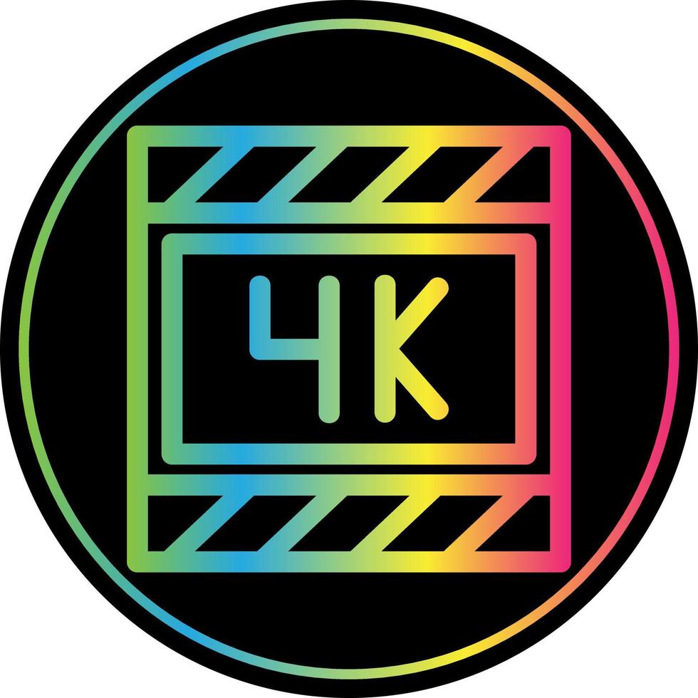 4k Film Vector Icon Design